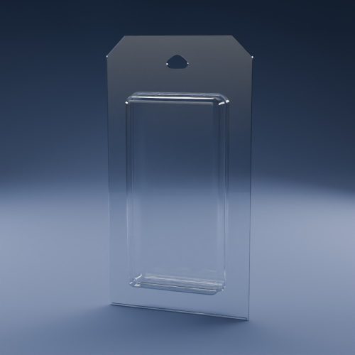Blisteræske BLIBOX 031 i klar PET-plast – indvendige mål 44 × 88 × 19 mm