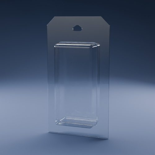 Blisteræske BLIBOX 032 i klar PET-plast – indvendige mål 42 × 86 × 30 mm