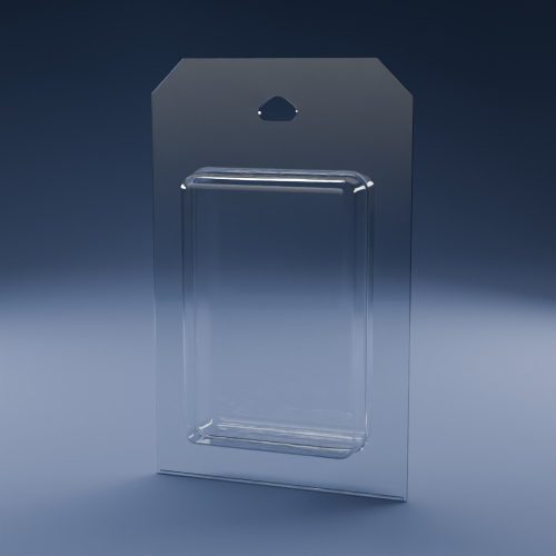 Blisteræske BLIBOX 040 i klar PET-plast – indvendige mål 46 × 70 × 21 mm