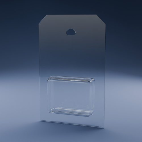 Blisteræske BLIBOX 042 i klar PET-plast – indvendige mål 45 × 36 × 19 mm