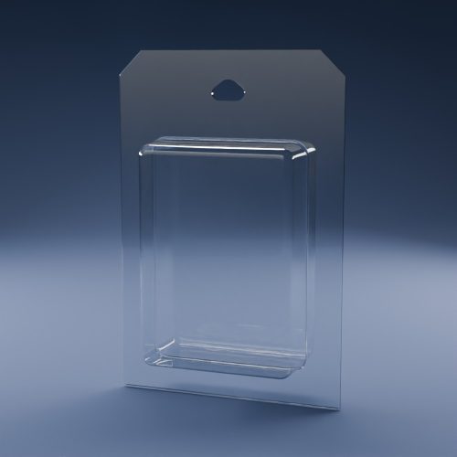 Blisteræske BLIBOX 050 i klar PET-plast – indvendige mål 59 × 83 × 34 mm