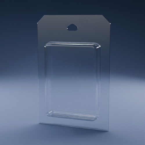 Blisteræske BLIBOX 051 i klar PET-plast – indvendige mål 62 × 86 × 20 mm