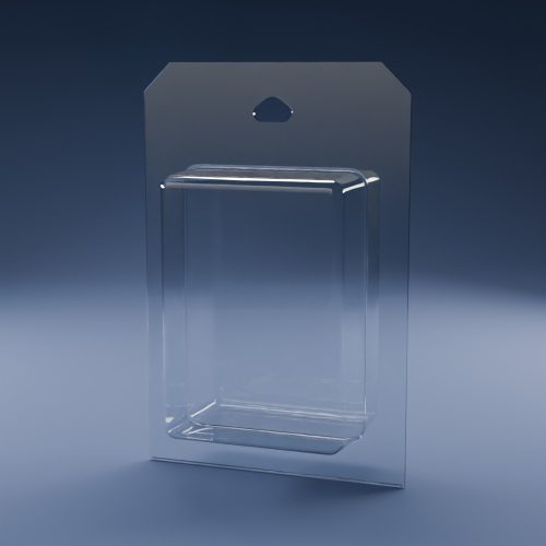 Blisteræske BLIBOX 052 i klar PET-plast – indvendige mål 59 × 83 × 44 mm
