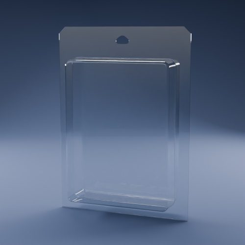Blisteræske BLIBOX 070 i klar PET-plast – indvendige mål 142 × 192 × 55 mm