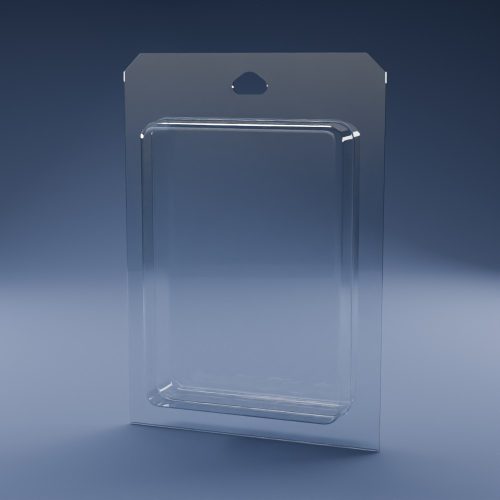 Blisteræske BLIBOX 080 i klar PET-plast – indvendige mål 102 × 142 × 35 mm