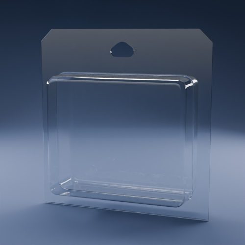 Blisteræske BLIBOX 111 i klar PET-plast – indvendige mål 104 × 89 × 41 mm