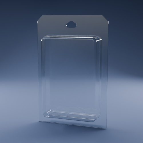 Blisteræske BLIBOX 131 i klar PET-plast – indvendige mål 87 × 126 × 35 mm