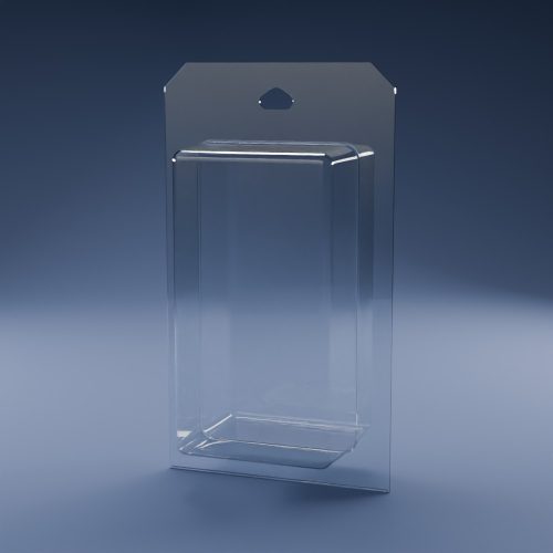 Blisteræske BLIBOX 142 i klar PET-plast – indvendige mål 62 × 114 × 57 mm