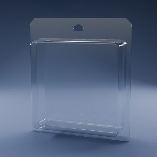 Blisteræske BLIBOX 151 i klar PET-plast – indvendige mål 149 × 149 × 56 mm