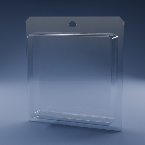 Blisteræske BLIBOX 161 i klar PET-plast – indvendige mål 178 × 178 × 56 mm