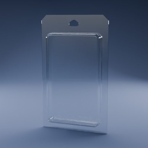 Blisteræske BLIBOX 181 i klar PET-plast – indvendige mål 90 × 150 × 25 mm