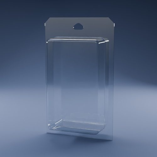 Blisteræske BLIBOX 183 i klar PET-plast – indvendige mål 86 × 146 × 60 mm
