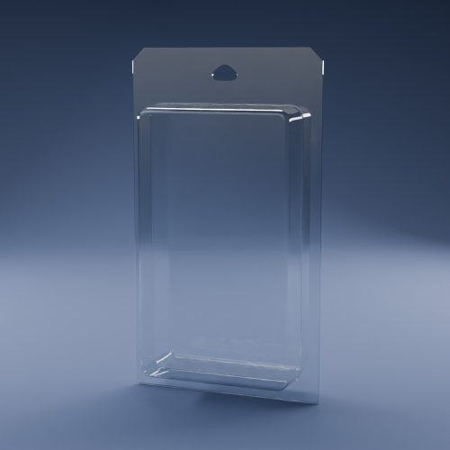 Blisteræske BLIBOX 240 i klar PET-plast – indvendige mål 109 × 189 × 55 mm