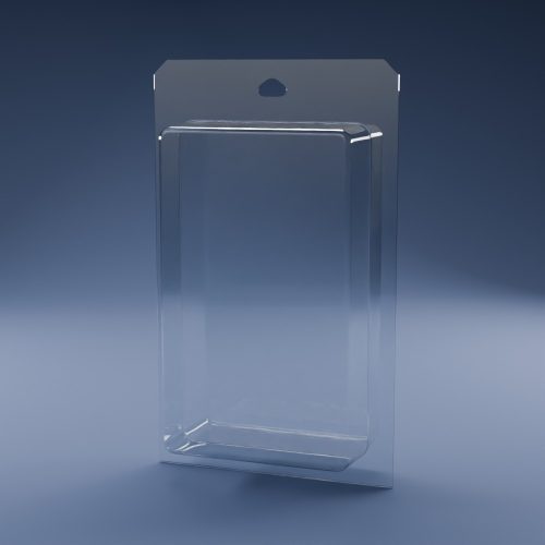 Blisteræske BLIBOX 322 i klar PET-plast – indvendige mål 120 × 200 × 70 mm